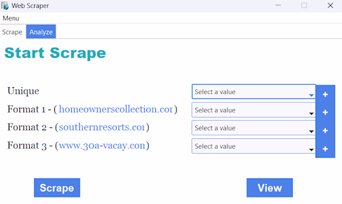 Property Scraper Application