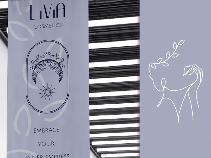 Complete brand identity for a cosmetic brand