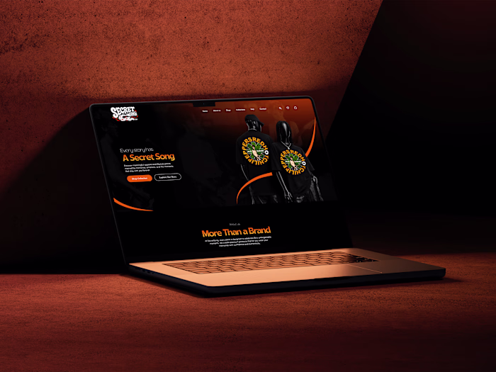 A Secret Song — Music Website UI Design