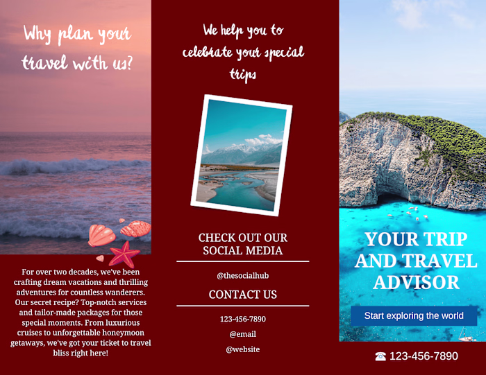 BROCHURE DESIGNING FOR TRAVEL COMPANY