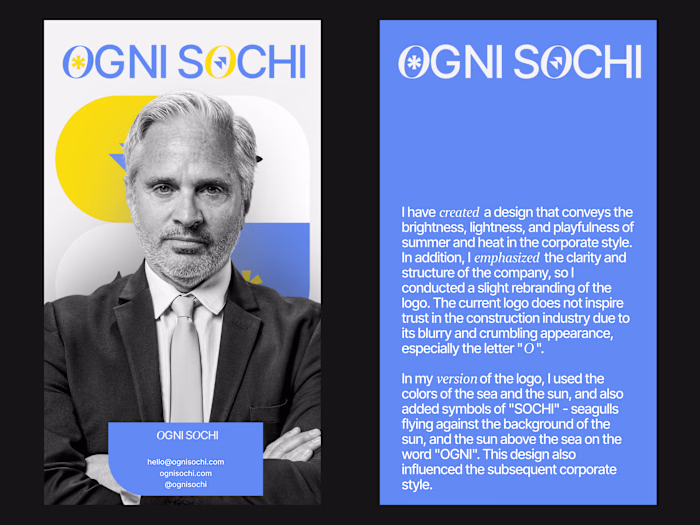 Brand Identity / Design "OGNI SOCHI" Concept