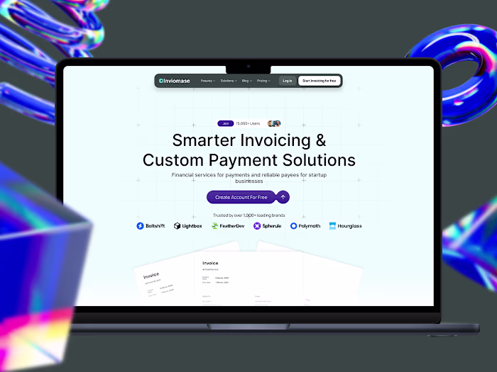 Invoicing & Payment Solution Website Design