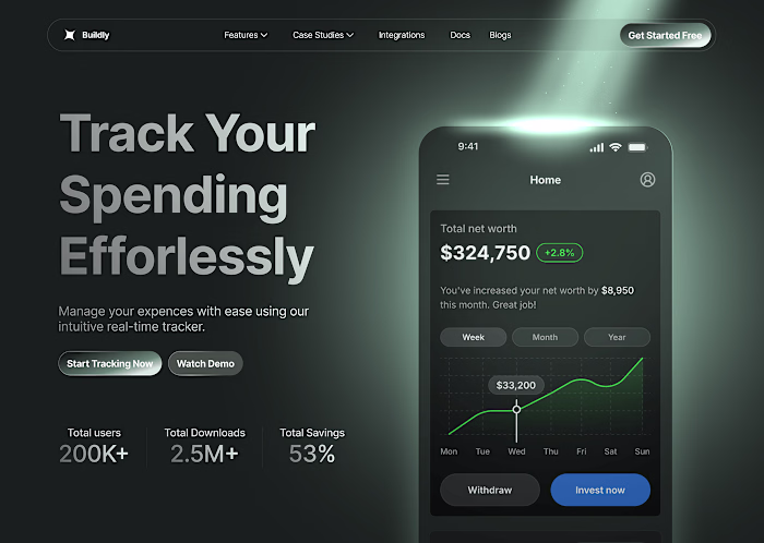 Saas Website Landing Page | Web Design | UI/UX Designer