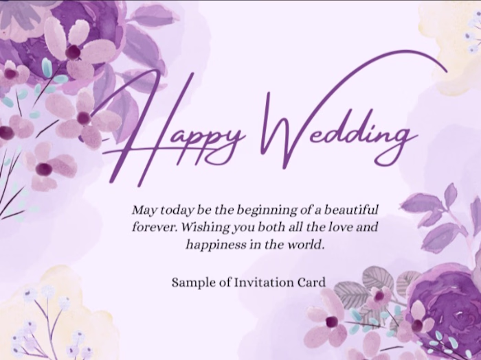 Invitation card made by me