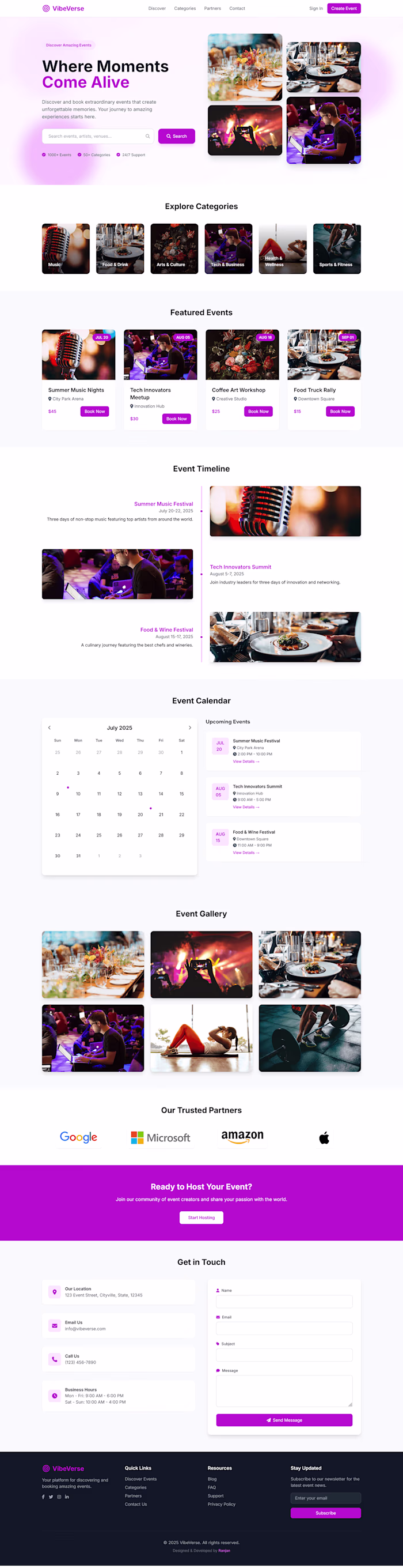 VibeVerse – WordPress Event Booking Platform