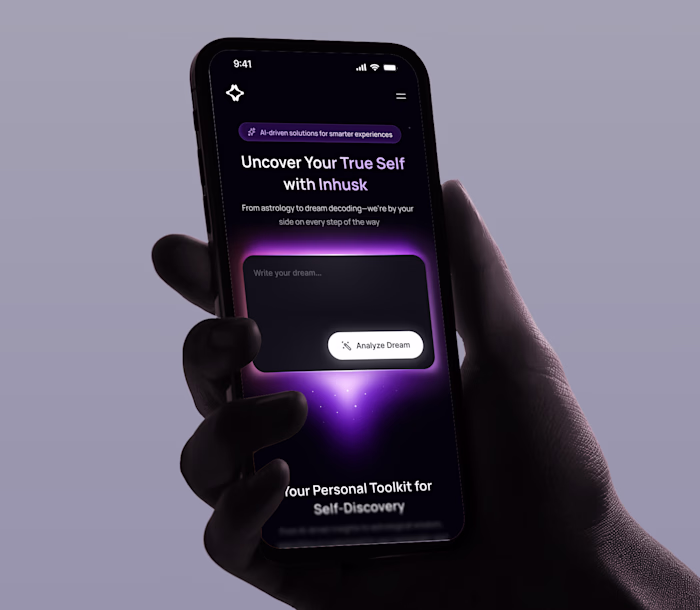 Recent work for http://inhusk.ai Sharing UI design screens I...