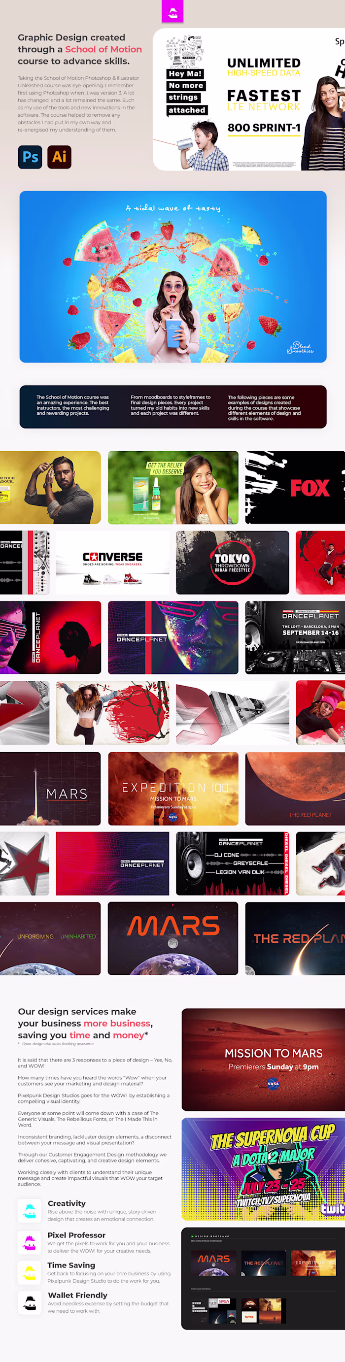 Graphic Design created through School of Motion course