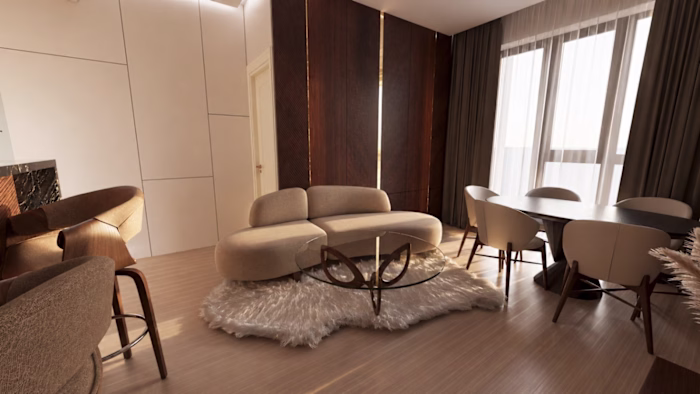 Modern Living Room, TV Zone,