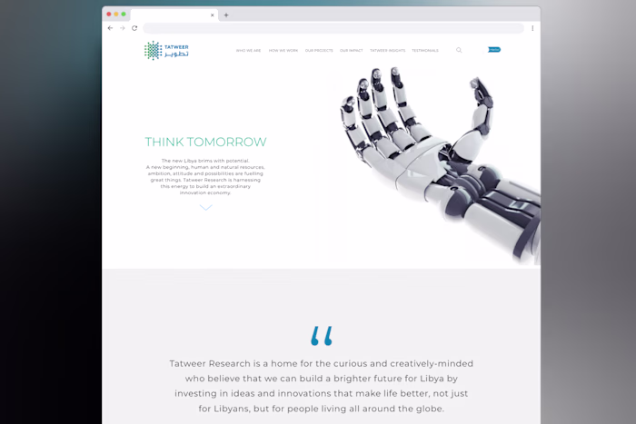 Tatweer Research Website Redesign