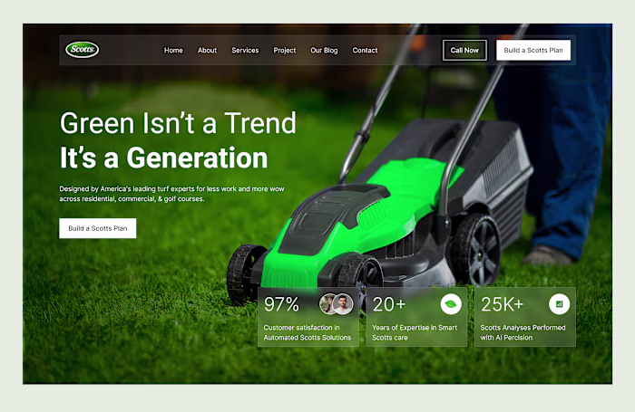 Gardening Service & Scotts Website Design