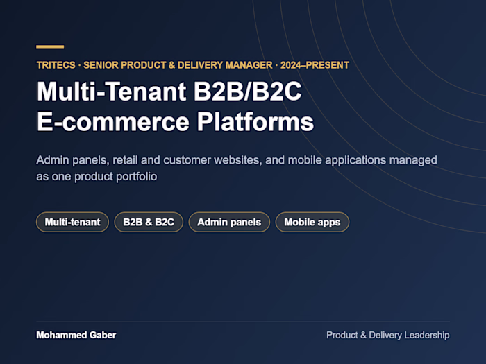 Multi-Tenant B2B/B2C E-commerce Platforms