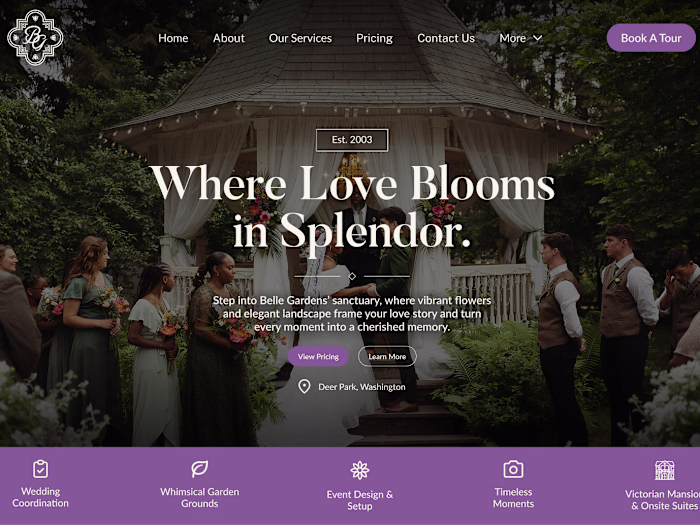 Belle Gardens Website Design