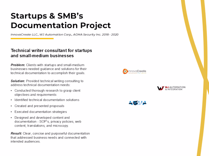 Startups & SMB's Documentation Project 