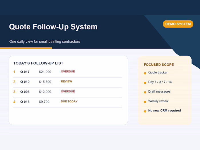 Quote Follow-Up System — Independent
