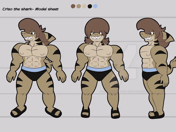 Criso the Shark - Character design