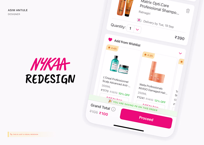 Nykaa Visual Redesign | UI Design