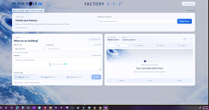 Factory XYZ, a private multi-agent
