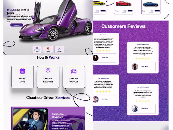 Brace Car Rentals ( saas landing page)