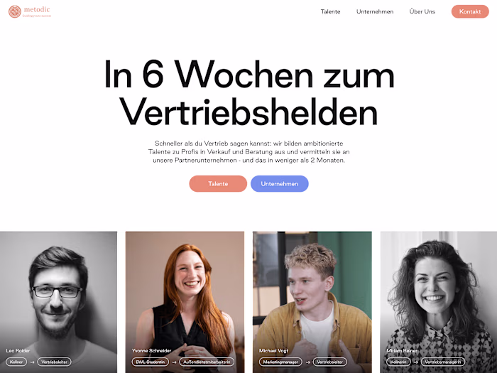 Metodic – Startup website