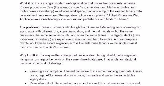 Khoros Iris Web Application Development