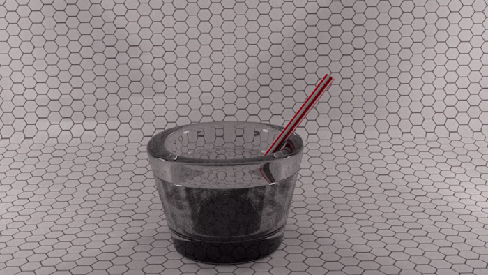 Glass Checker Straw