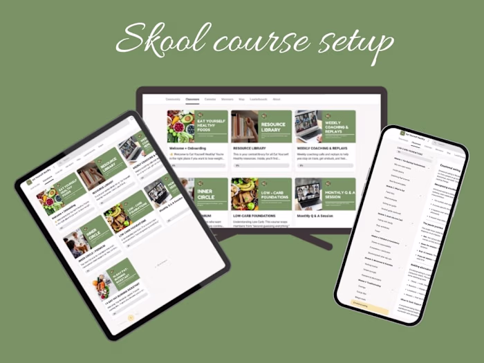 Skool Course Setup, well sturctured