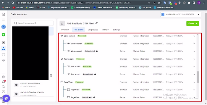Pixel setup and server-side tracking API For Facebook Ads