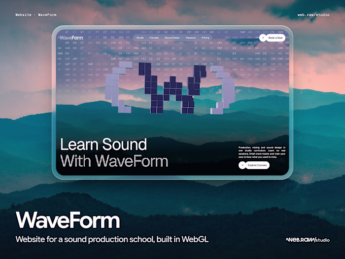 WaveForm — WebGL Website for a Sound Production School
