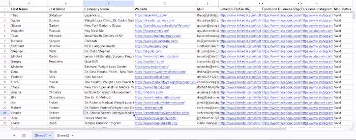 List Cleaning