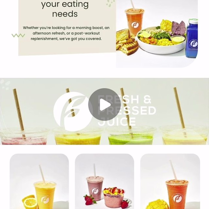 Landing Page Design for Fresh & Pressed Juice