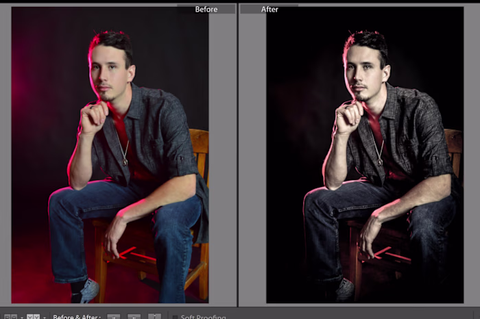 Studio Shoot Before and After