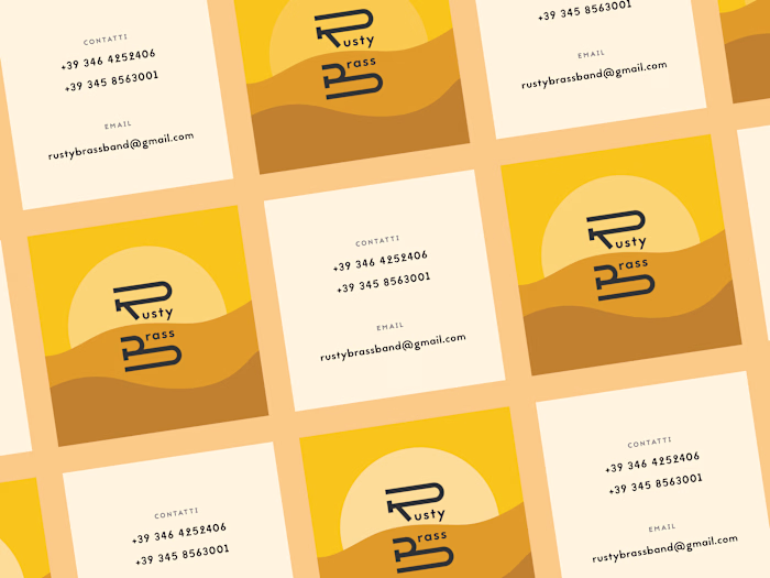 Rusty Brass Logo and Card