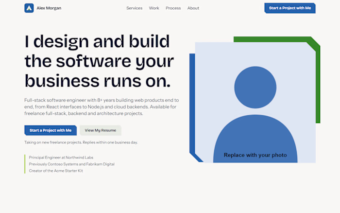 Developer Portfolio Template (Next.js 16)