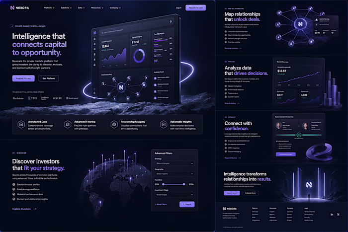 Designed a cinematic SaaS landing