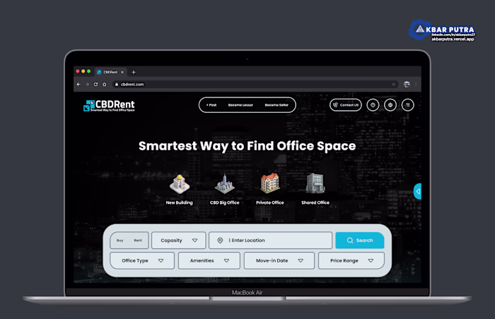 CBDRent Office Rent Website Design
