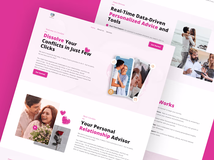 Dating App — Landing Page Design