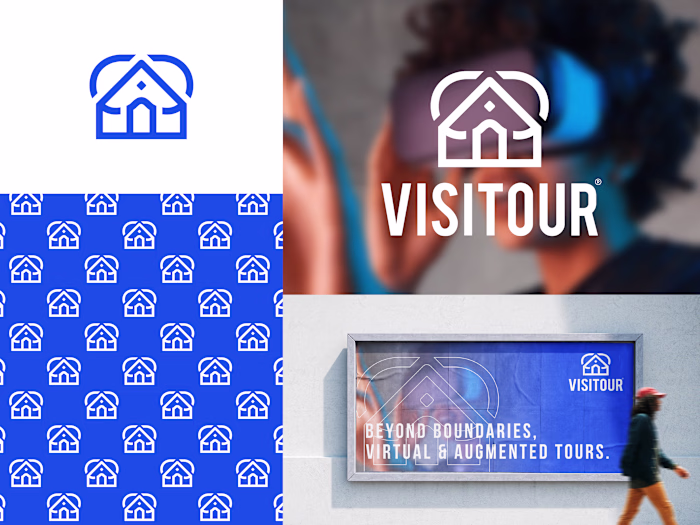 Virtual reality real estate logo