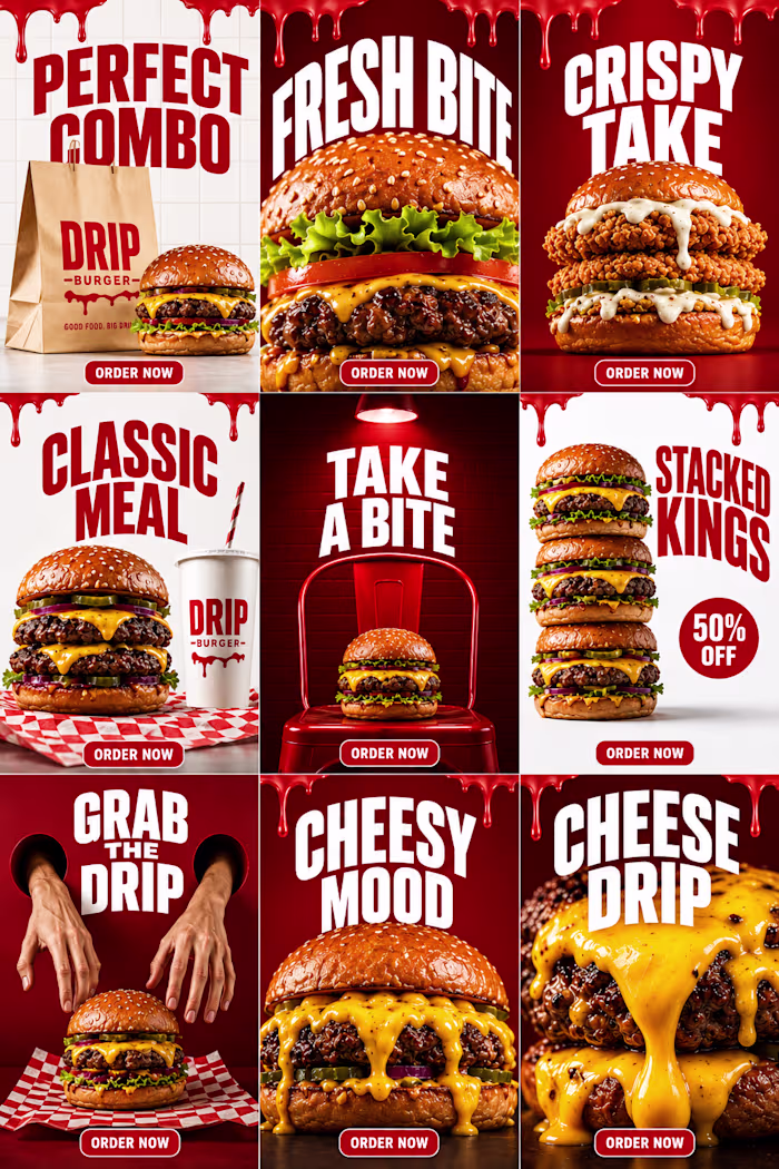 Cinematic Fast Food Social Media