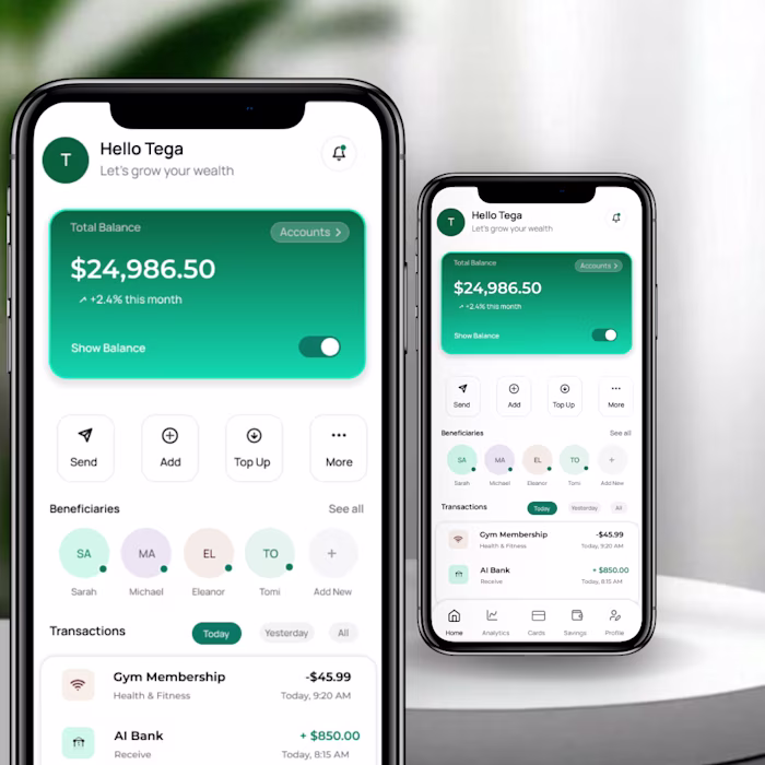 A mobile UI design for