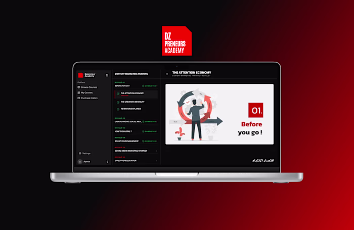 Teaching platform with Video courses,