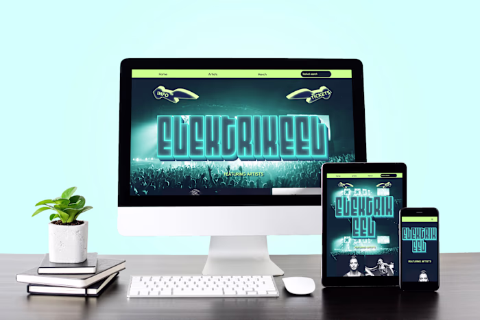 Website Design and Social Ad for EDM festival
