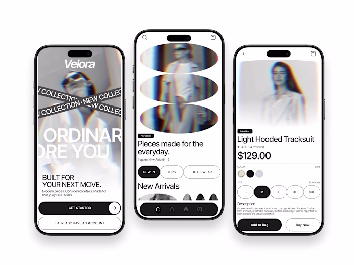 Velora App UI