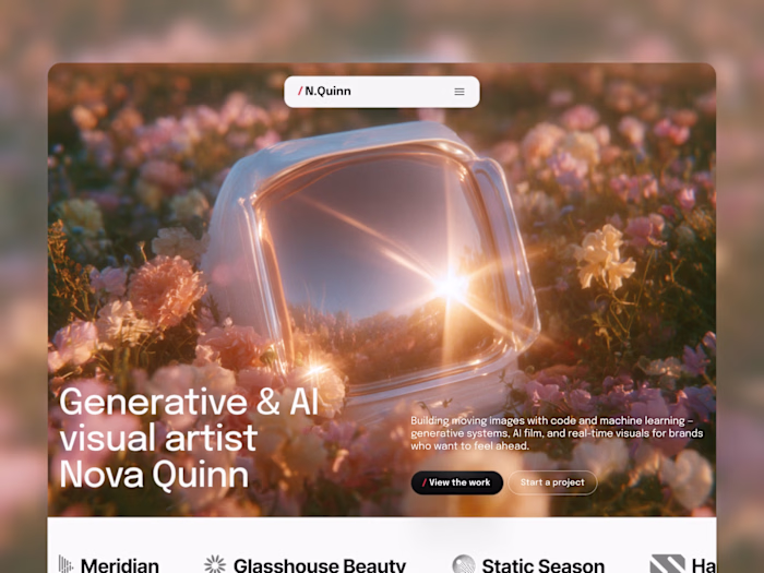 Nova Quinn: A Framer Portfolio for Visual Artists