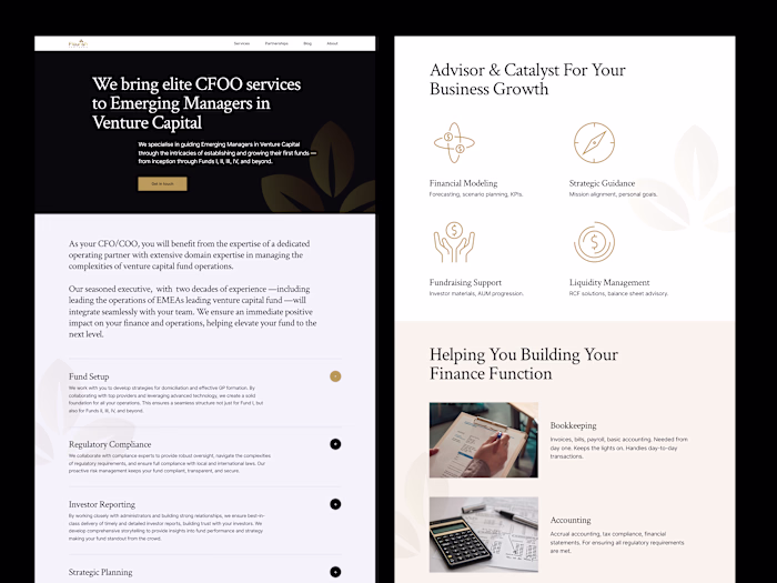 Flourish Partners [Landing Page Design]