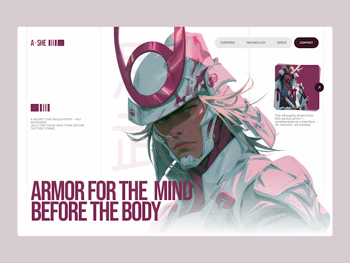 A·SHE — Website concept 