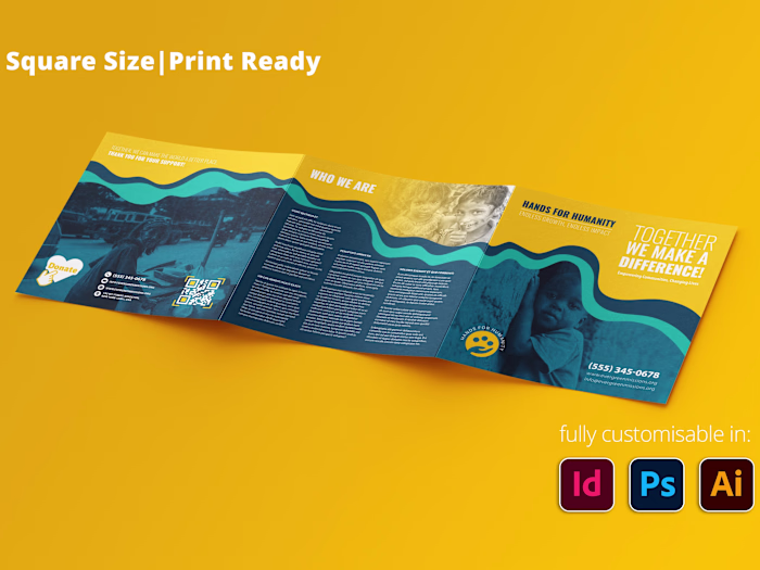 Square Tri-Fold Brochure Design
Designed a