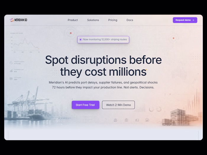 Brand Identity & Landing Page for AI Supply Chain Platform