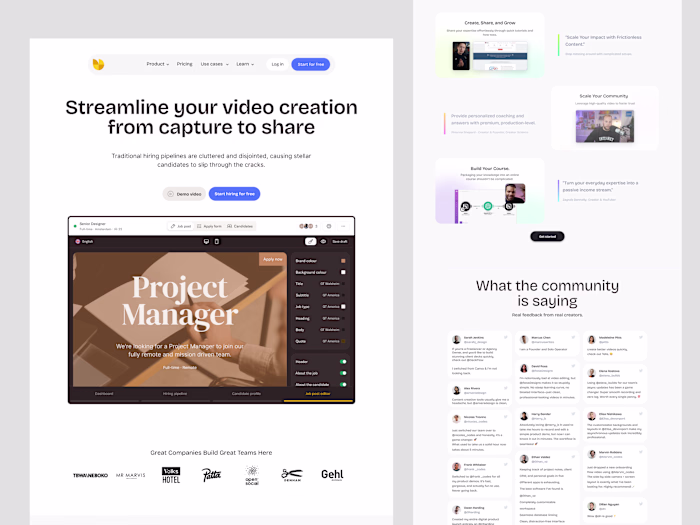 Streamlined Video & Hiring Workflow Hub