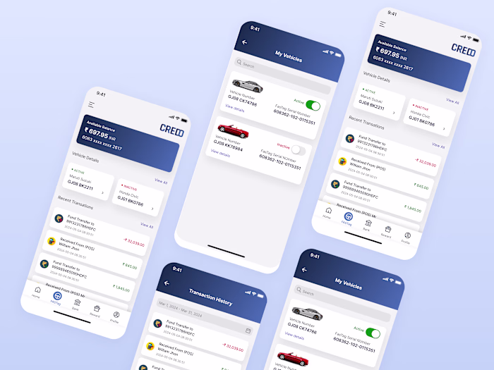 Credo - FasTag Vehicle Toll Payment UI