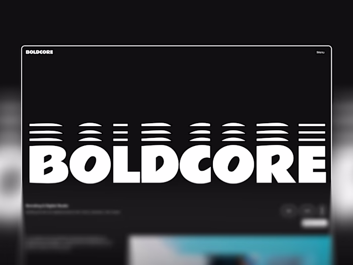 My new Framer template BOLDCORE